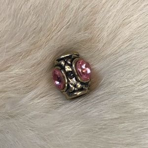 Pandora Faceted Glass Stone Silver Charm Bead 925
